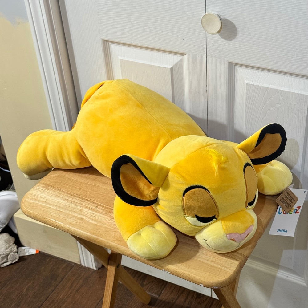 Disney Store Simba Cuddleez Large Plush The Lion King Sleeping Pillow Toy NWT